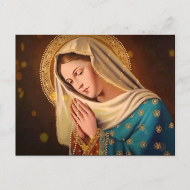 Ave Maria ... Virgin Mary Postcard (Front)