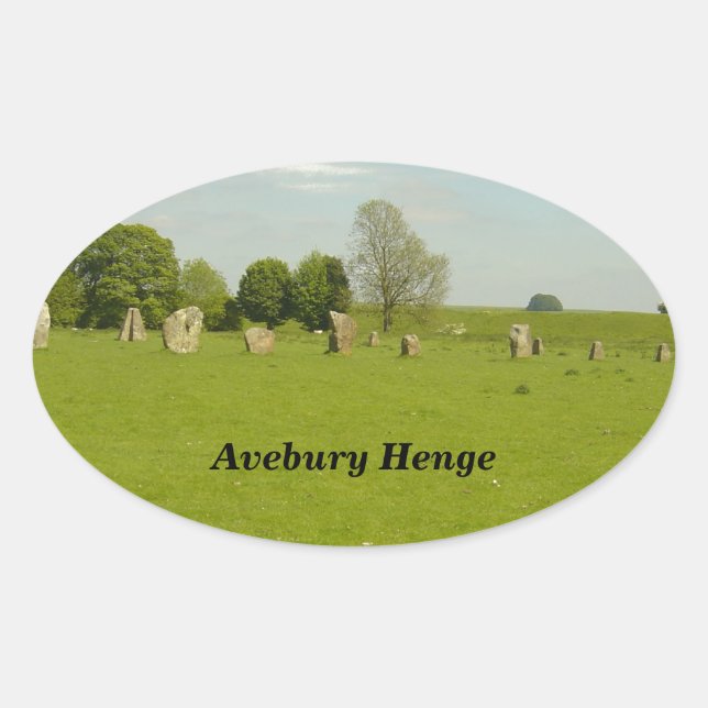 Avebury Henge - UK Oval Sticker (Front)
