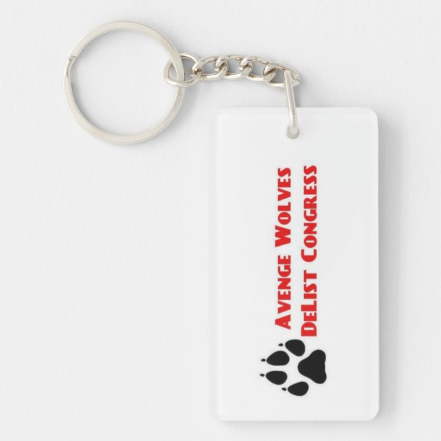 Avenge Wolves Delist Congress Vote Them Out Key Ring (Front)