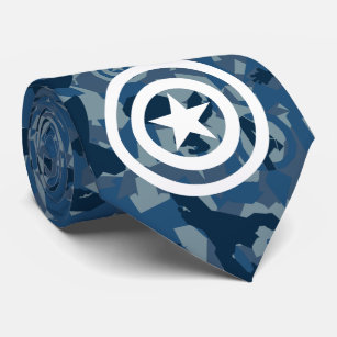 Avengers | Captain America Blue Camo Pattern Tie