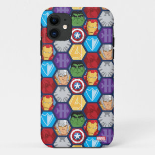 Avengers Character Faces & Logos Badge Case-Mate iPhone Case