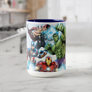 Avengers Classics   Avengers Prepared To Attack Two-Tone Coffee Mug