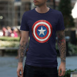 Avengers Classics | Captain America Brushed Shield T-Shirt<br><div class="desc">Check out this brushed metal textured graphic of Captain America's shield.</div>