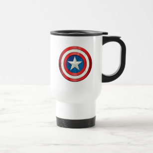 Avengers Classics   Captain America Brushed Shield Travel Mug