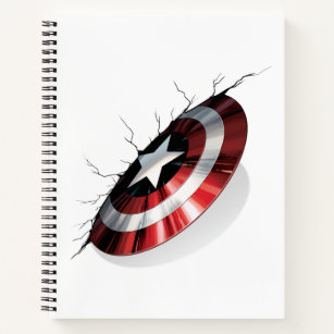 Avengers Classics   Captain America Shield Struck Notebook