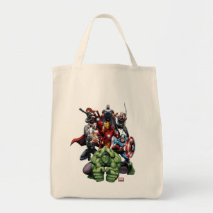Avengers Classics   Hulk Leading Avengers Tote Bag
