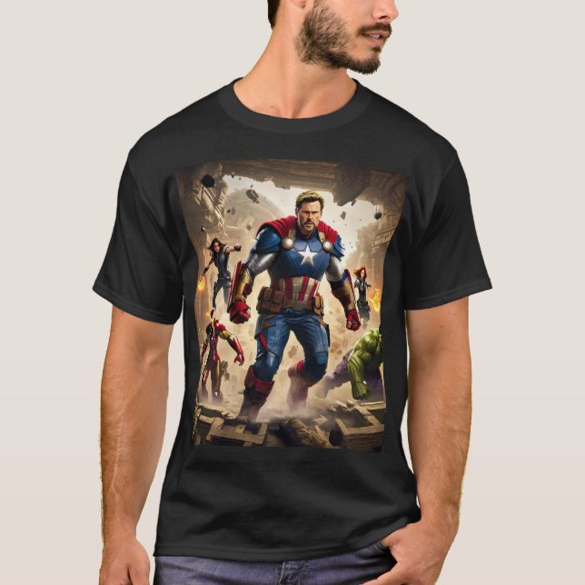 Avengers Conquer the Ancient Ruins T-Shirt (Front)