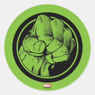 Avengers Hulk Fist Logo Classic Round Sticker