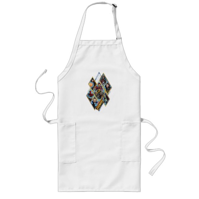 Avengers: Infinity War | Avengers In Diamond Panel Long Apron (Front)