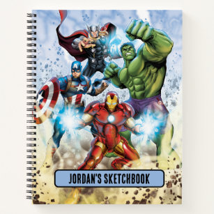 Avengers Prepared To Attack Drawing Notebook