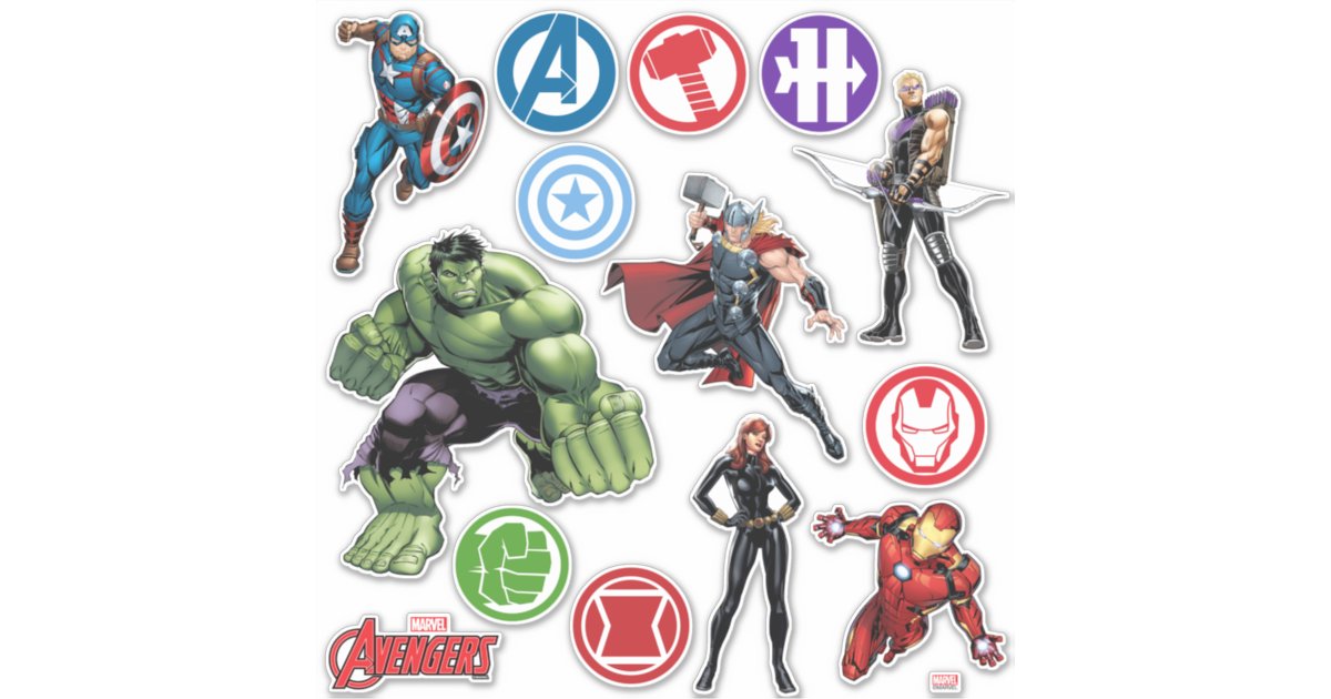 avengers sticker sheet zazzlecomau