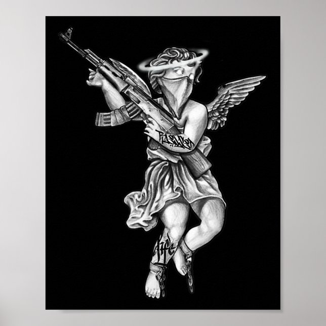 Avenging Angel Sinner Chicano Tattoo  Poster (Front)