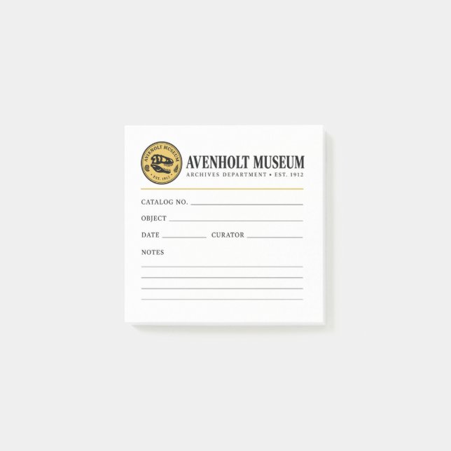 Avenholt Museum Archives Post-it Notes (Front)