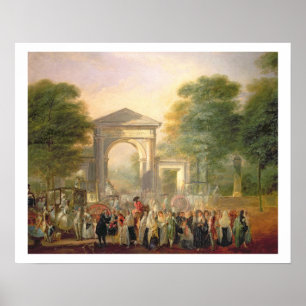 Avenue before the Botanical Gardens in Madrid, 178 Poster