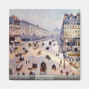 Avenue De L'Opera By Pissarro Camille Magnet