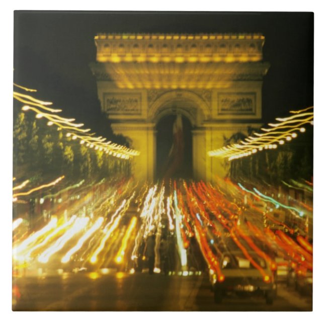 Avenue des Champs-Elysees, Arch of Triumph, Ceramic Tile (Front)