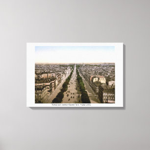 Avenue des Champs-Élysées Paris, 1904 France Canvas Print