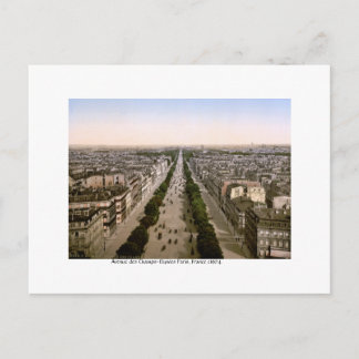 Avenue des Champs-Élysées Paris, 1904 France  Holiday Postcard
