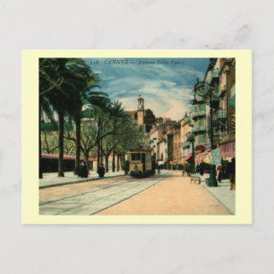 Avenue Felix-Faure, Cannes, France Vintage Postcard