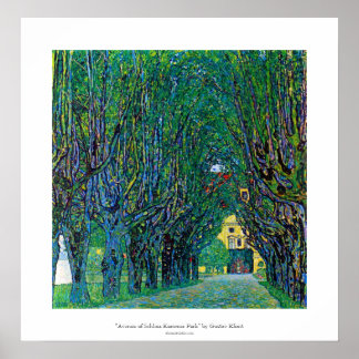 Avenue in schloss kammer park art by Gustav Klimt Poster
