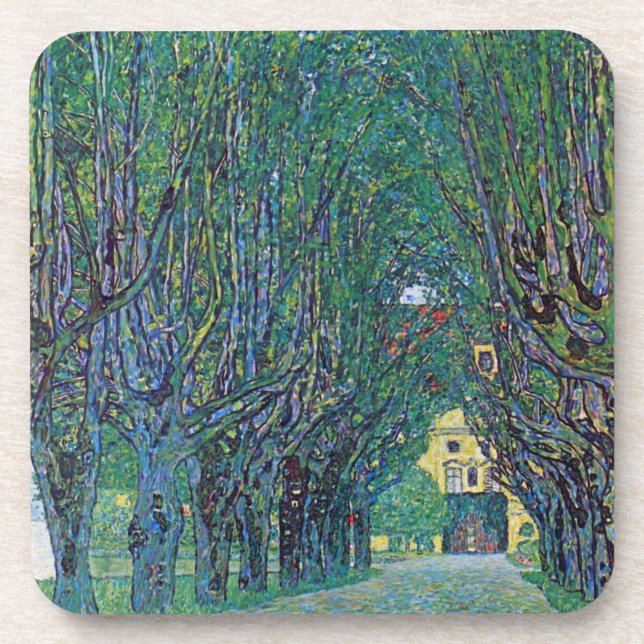 Avenue In Schloss Kammer Park by Gustav Klimt Coaster (Front)