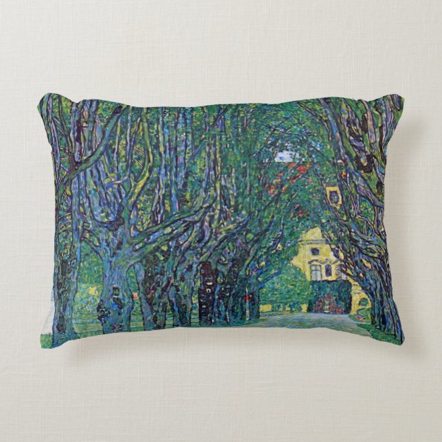 Avenue In Schloss Kammer Park by Gustav Klimt Decorative Cushion (Front)