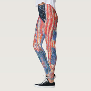 Avenue in the Rain by Frederick Childe Hassam Leggings