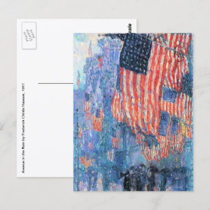 Avenue in the Rain by Frederick Childe Hassam Postcard