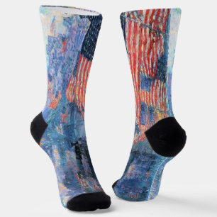 Avenue in the Rain by Frederick Childe Hassam Socks