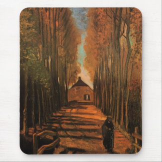 Avenue of Poplars in Autumn by Vincent van Gogh Mouse Pad