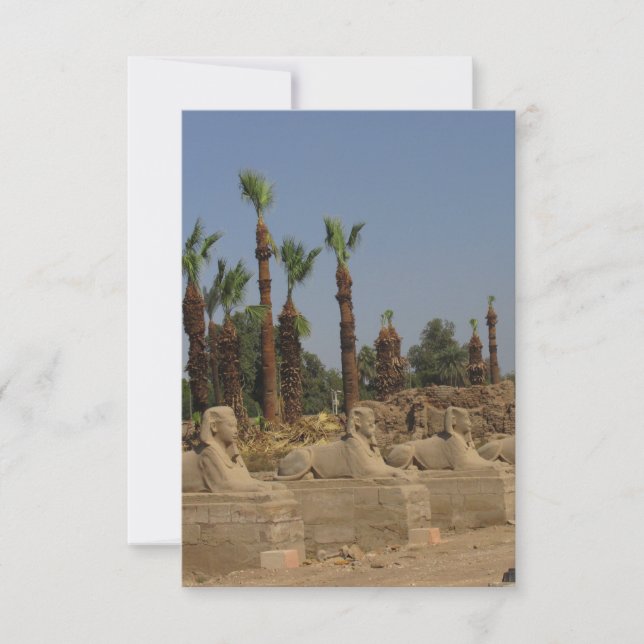 Avenue of Sphinxes Flat Greeting Card (Front)
