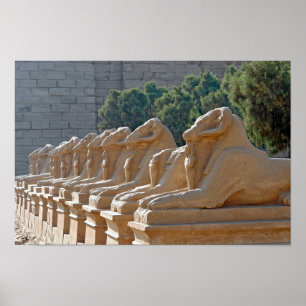 Avenue of Sphinxes in Karnak Temple - Egypt Poster
