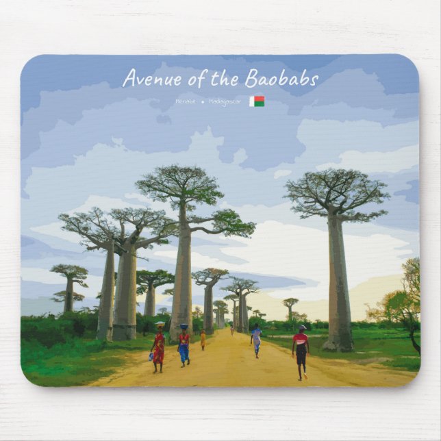 Avenue of the Baobabs, Madagascar - Landscape Mouse Pad (Front)