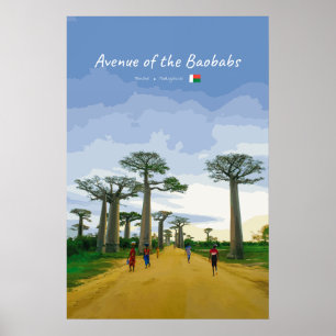 Avenue of the Baobabs, Madagascar - Landscape Poster