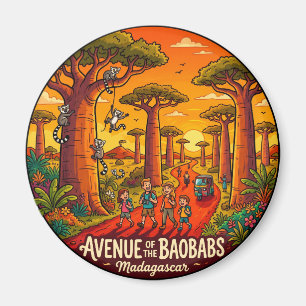 Avenue of the Baobabs Madagascar Magnet