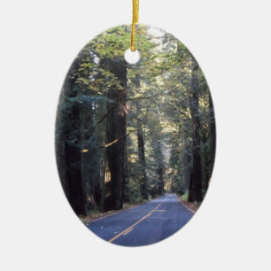 Avenue of the Giants- Humboldt Redwoods State Park Ceramic Ornament