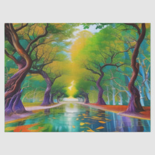Avenue of Trees autumn leaves Tissue Paper