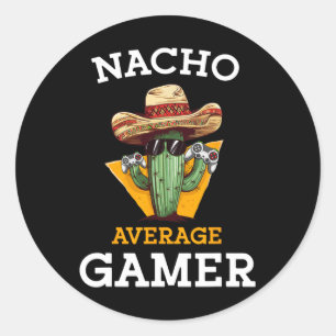 Average Gamer Video Game Player Funny Mexican Gami Classic Round Sticker