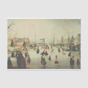 AVERCAMP ICE SKATING IN A VILLAGE TISSUE PAPER