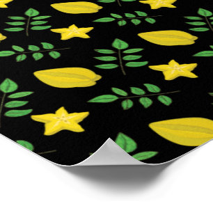 Averrhoa Carambola Starfruit Tree Exotic Fruit Poster