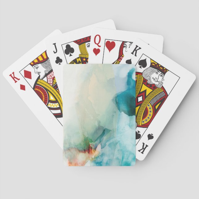 Aversion - Blue Watercolor Playing Cards (Back)