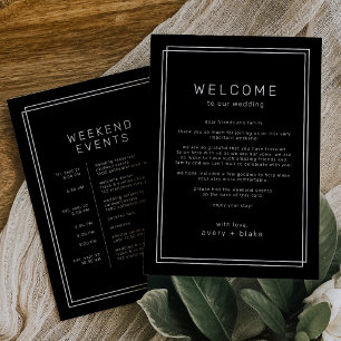 AVERY Black Wedding Weekend Itinerary Template