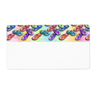 AVERY LABELS - Pop Art Style FLIP FLOPS