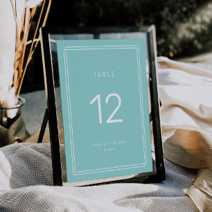 AVERY Minimalist Mint Green Wedding Table Numbers