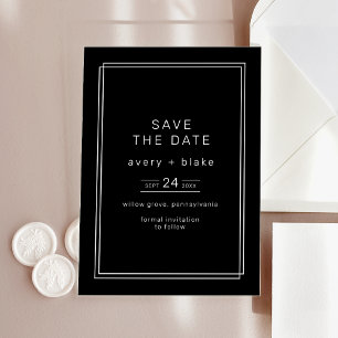 AVERY Modern Chic Wedding Save the Date Acrylic Invitations