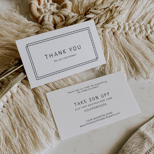 AVERY Modern Minimalist Business Thank You Discount Card