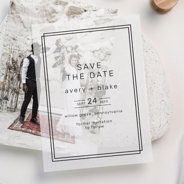 AVERY Modern Minimalist Wedding Save the Date Vellum Invitations (AVERY Modern Minimalist Wedding Save the Date Vellum Invitations)