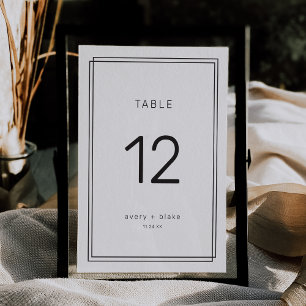AVERY Modern Minimalist Wedding Table Numbers