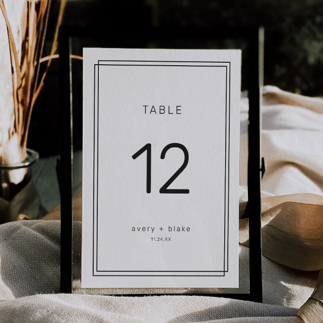 AVERY Modern Minimalist Wedding Table Numbers (AVERY Modern Minimalist Wedding Table Numbers)