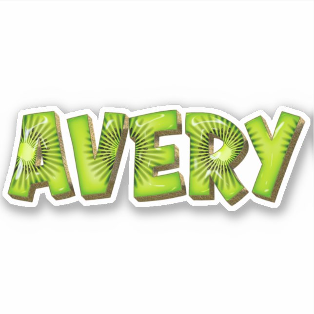 Avery Name Kiwi Design Sticker Sticker (Front)